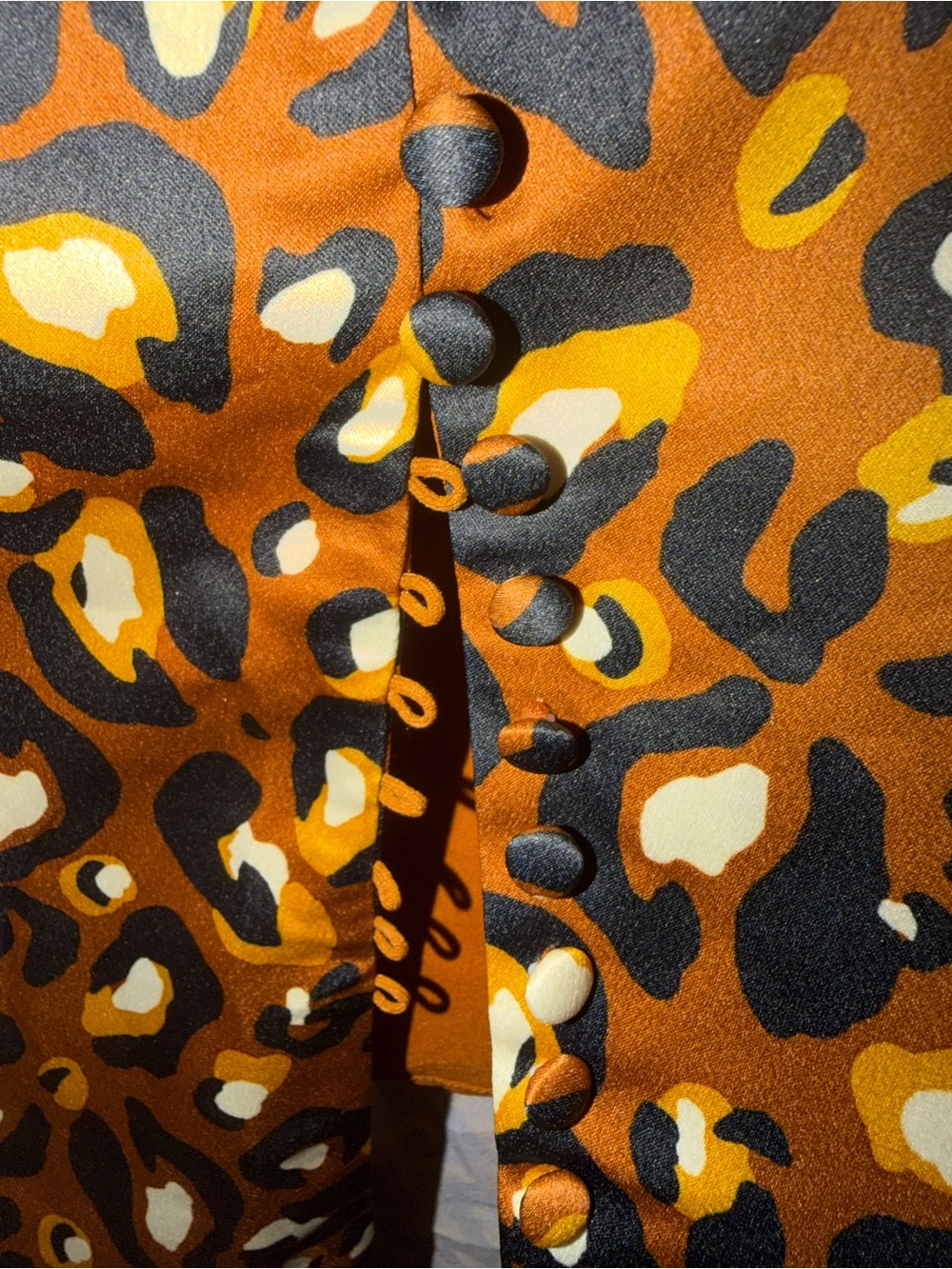 Express x Ladygang Leopard Print Satin Midi Skirt Side Slit Sz M NWT - Picture 8 of 8